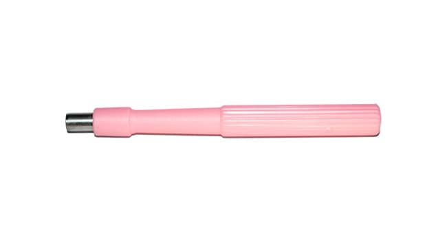 Biopsy punch angle view with ribbed handle